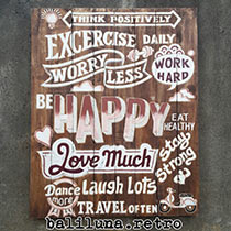 wholesale bali vintage hand carved wooden wall signs, vintage wall decor and vintage home decor