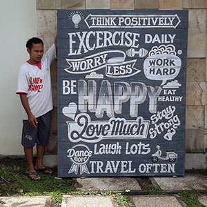 wholesale bali vintage hand carved wooden wall signs, vintage wall decor and vintage home decor